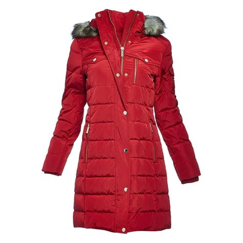 michael kors red winter coat